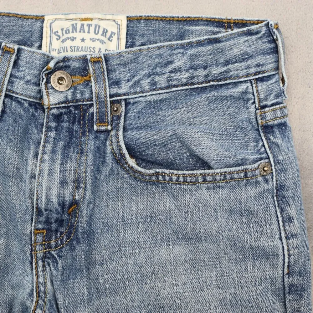 Levi Strauss Co Pants Boys 10 Blue Low Rise Signature Slim Straight Denim Jeans